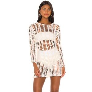 Superdown Miranda Crochet Mini Dress in White